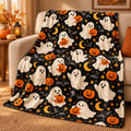 Boo Crew Halloween Velveteen Plush Blanket