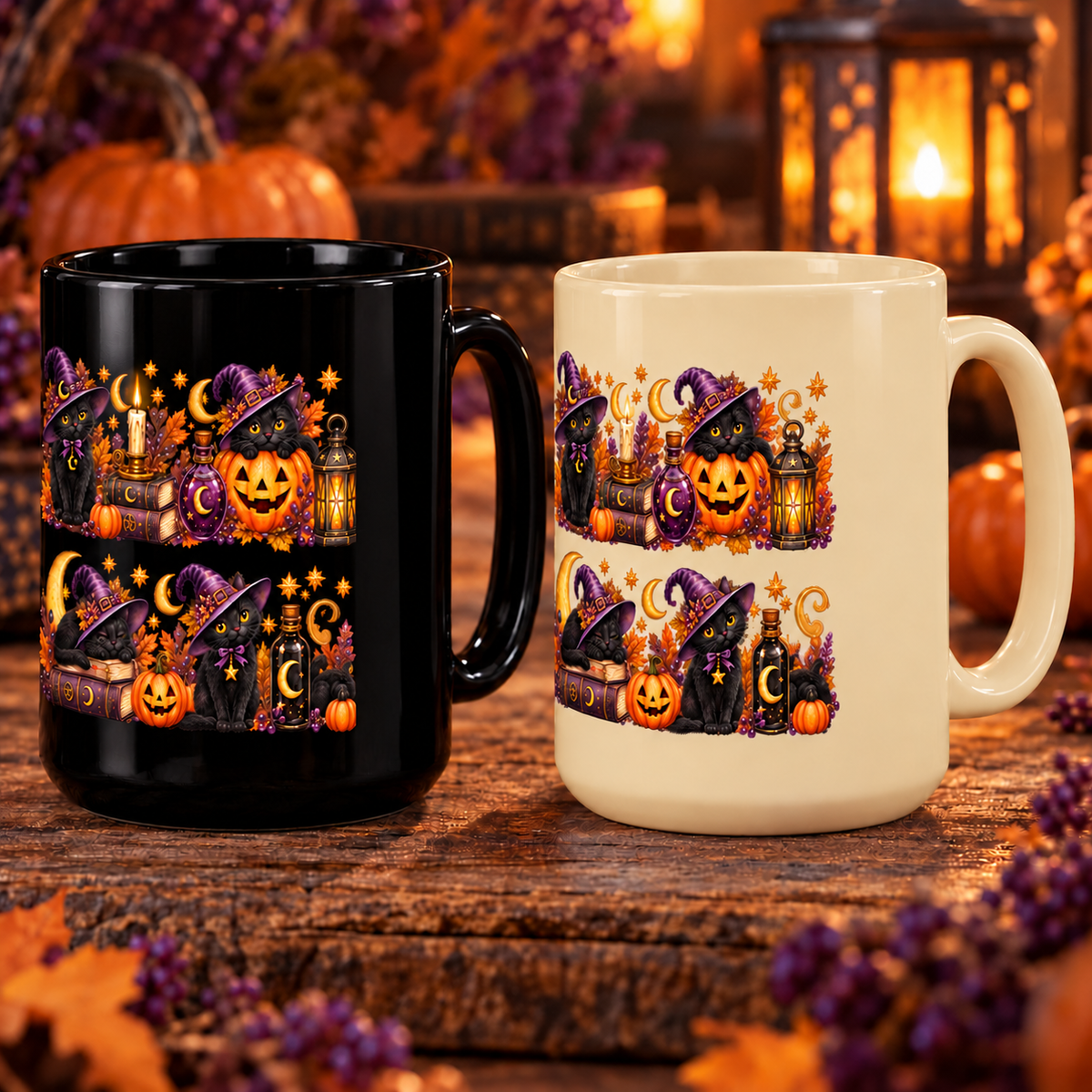 Witchy Whiskers Halloween Mug — 11 oz
